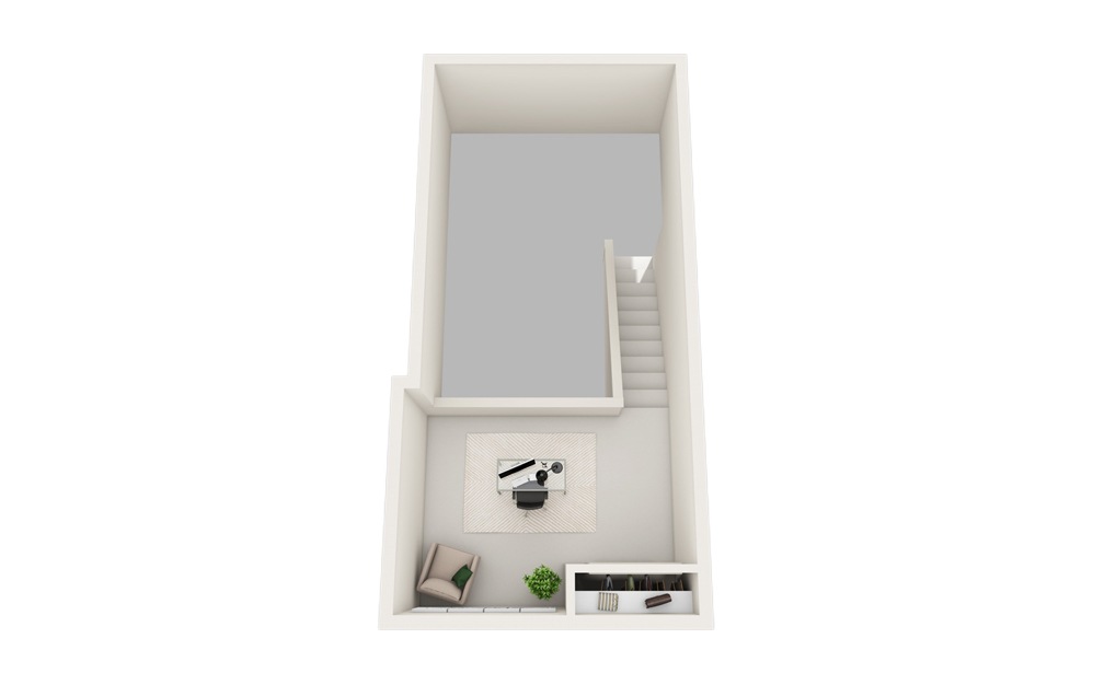 H - Two Story Loft - 1 bedroom floorplan layout with 1 bath and 1219 square feet. (Floor 2)