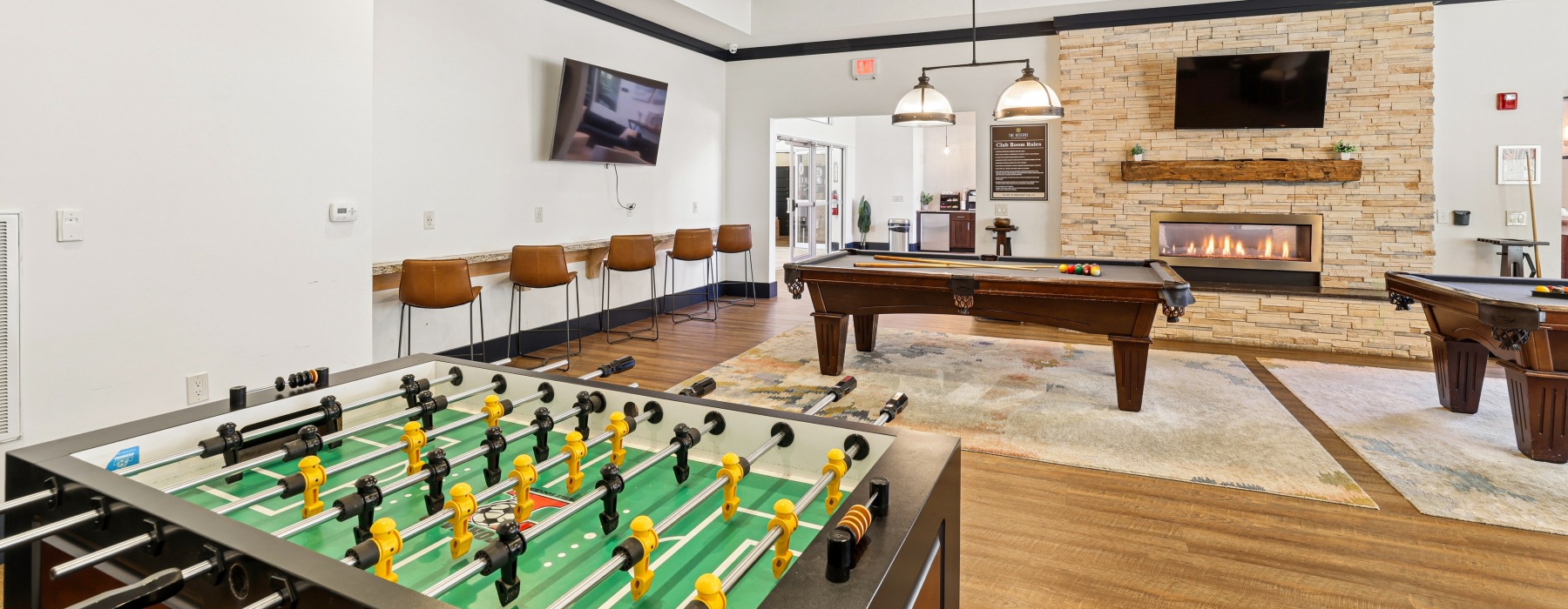 Clubroom with games